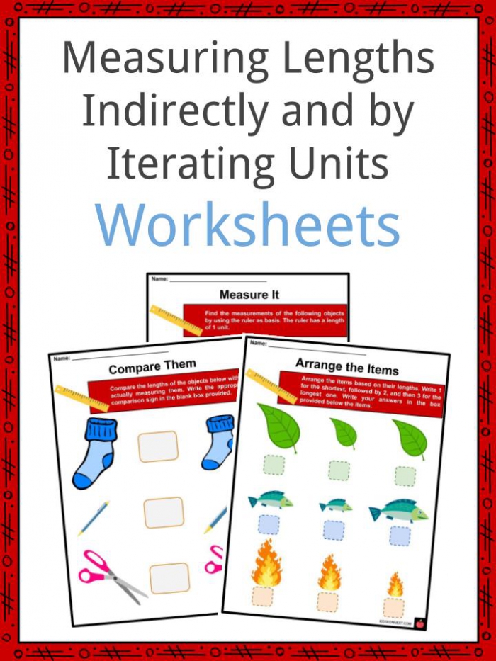 Measuring Lengths Indirectly And By Iterating Units Facts   Worksheets