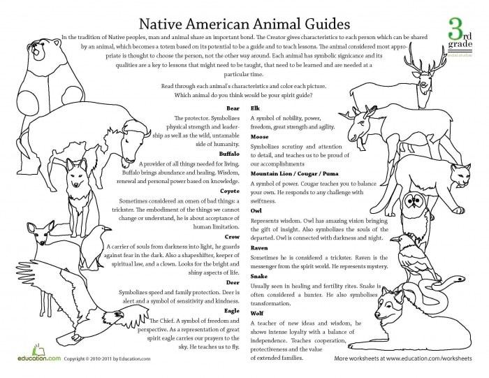 native-american-beliefs-animal-guides-worksheets-99worksheets