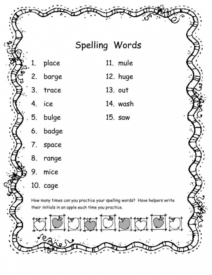 Nd Grade Spelling Words