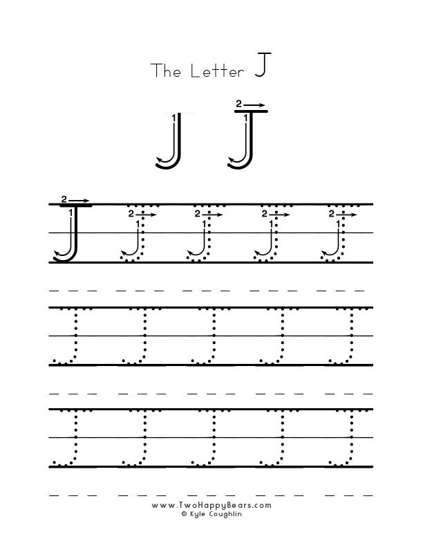 Practice Worksheet For Writing The Letter J  Upper Case  With