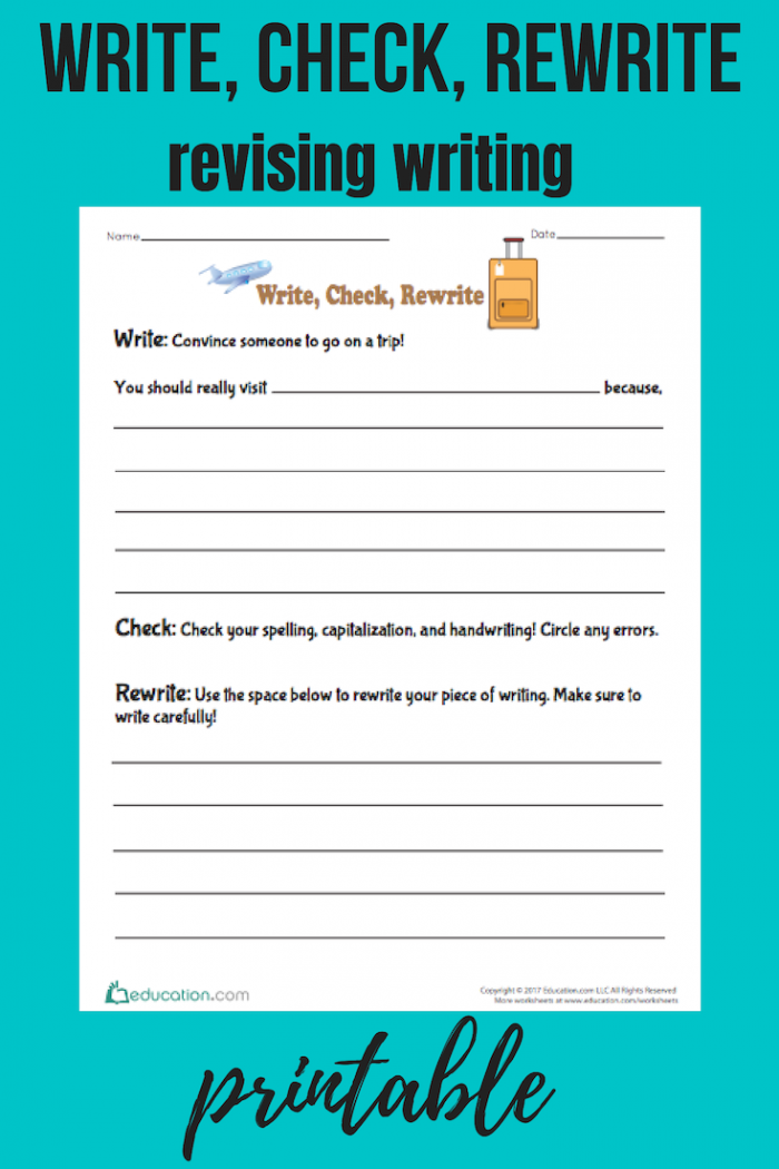 Rewrite A Paragraph Worksheets Page