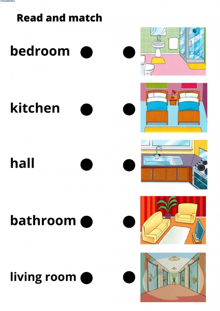 Rooms In A House Worksheets | 99Worksheets