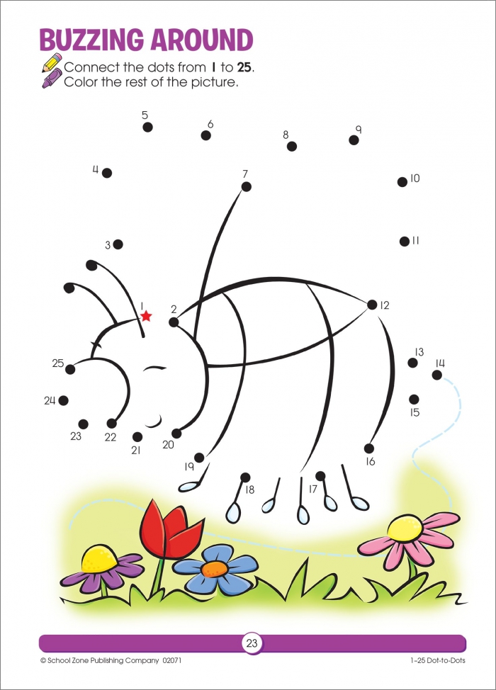 Dot To Dot 1 Gardening Worksheets 99worksheets