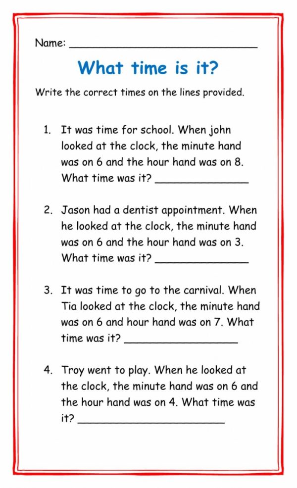 Free Printable Elapsed Time Word Problems Worksheets