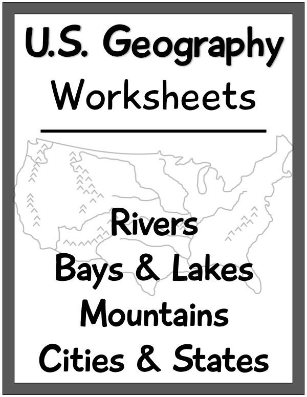 Us Geography Worksheets Focus On Us Rivers  Lakes  Mountains  And