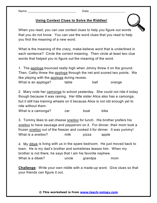 Using Context Clues To Solve The Riddles