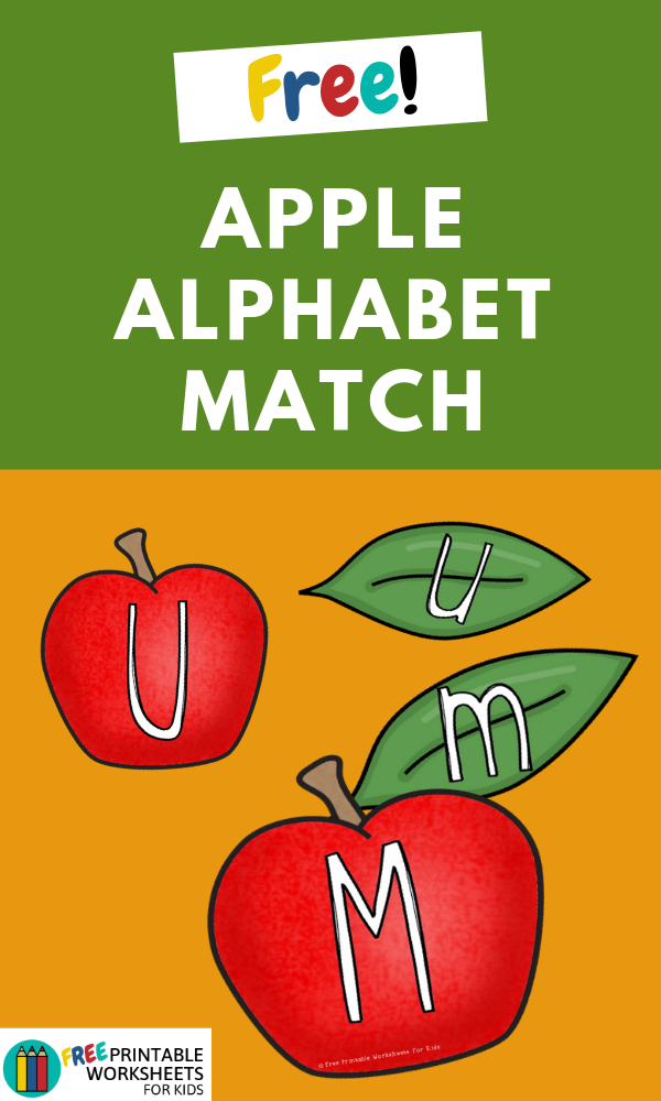 Apple And Leaf Alphabet Match