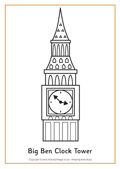 Big Ben Colouring Page