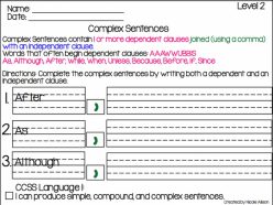 Finishing Complex Sentences By Adding Independent Clauses