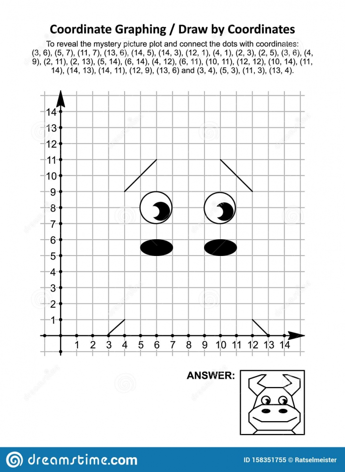 Coordinate Graphing  Or Draw By Coordinates  Math Worksheet With