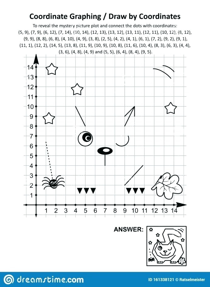Coordinate Graphing Draw Coordinates Math Worksheet Mystery Media