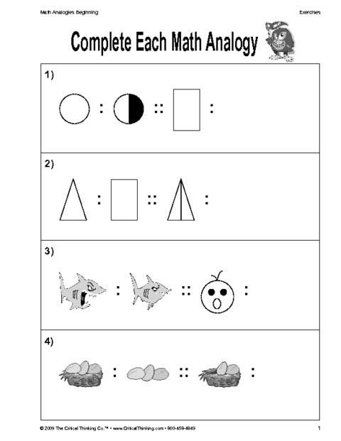 Critical Thinking Worksheet Grades K