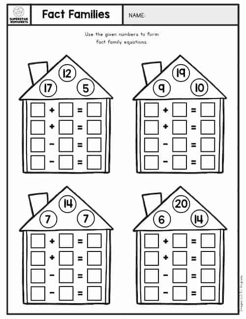 Fact Families Worksheets 99Worksheets