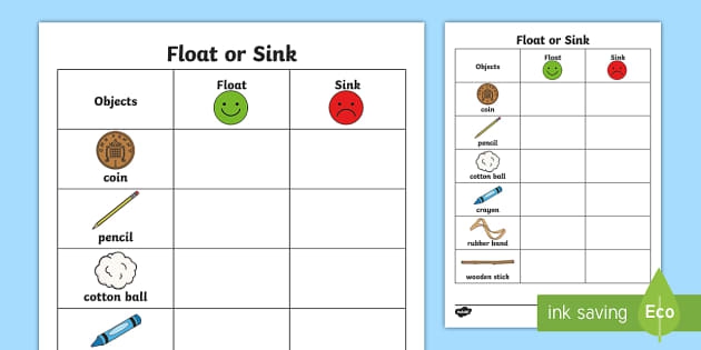 Floating And Sinking Worksheets 99Worksheets