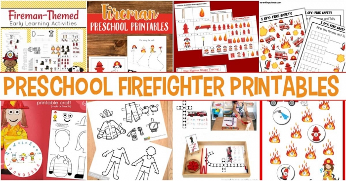 Free Firefighter Printables For Preschool And Kindergarten
