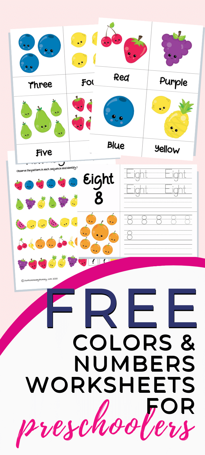 Fruity Fun Free Preschool Printable Worksheets Numbers  To