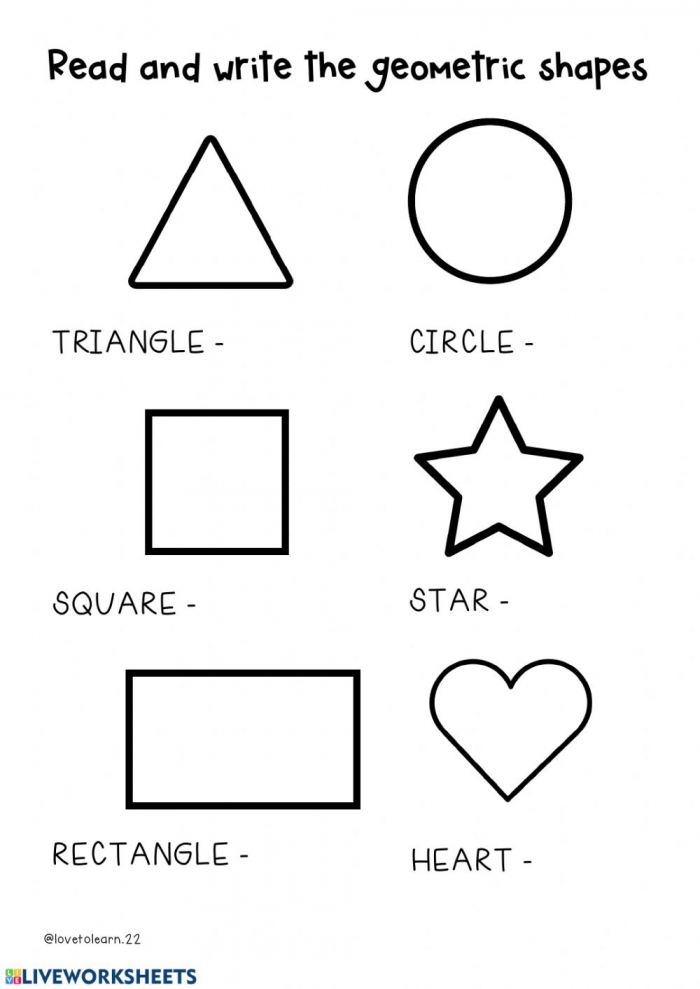 Geometric Shapes Interactive Worksheet