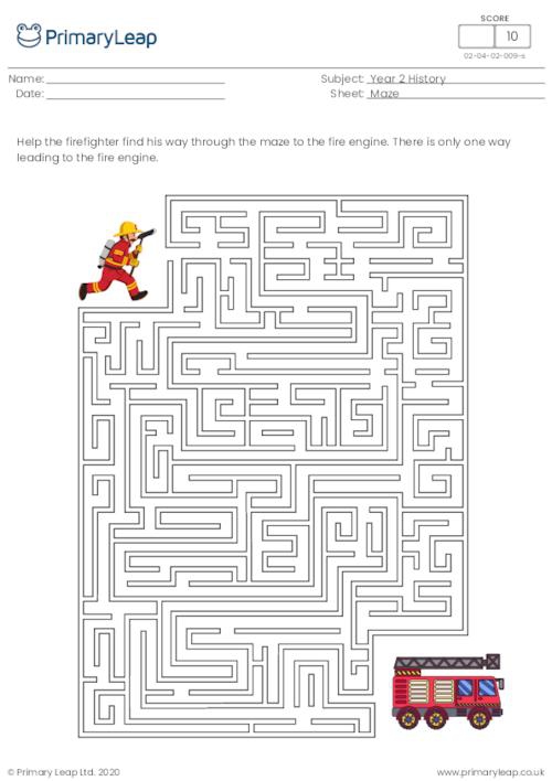 History Maze Find The Fire Engine