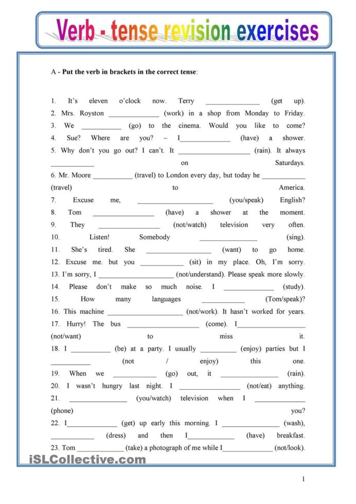 5th Grade Mixed Grammar Review Worksheets 99Worksheets