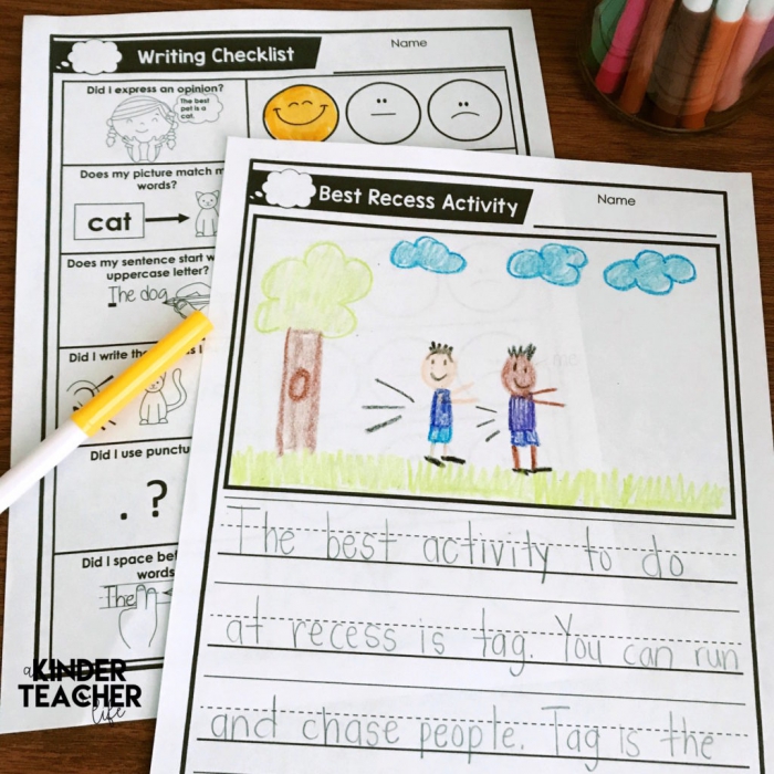 Opinion Writing In Kindergarten