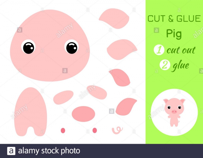 Paper Cut Pig High Resolution Stock Photography And Images