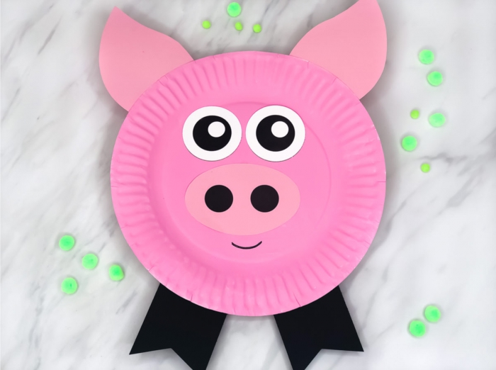 Paper Plate Pig Craft For Kids