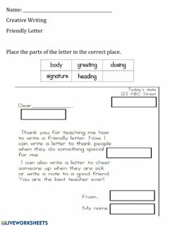 How To Write A Friendly Letter