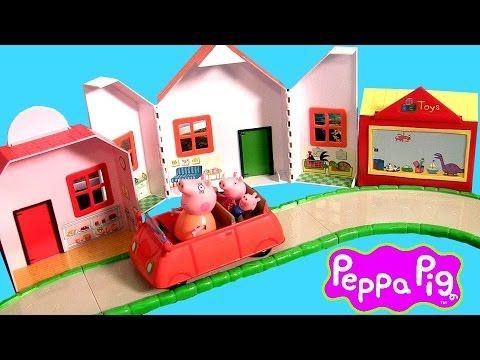 Peppa Pig Shopping Playset Peppa Driving Car To Bakery Shop   Toy