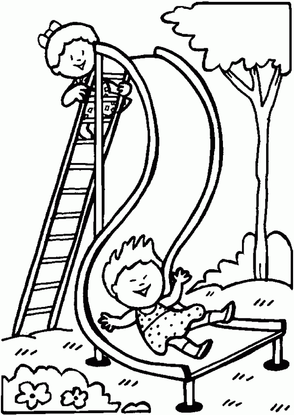 Playground Coloring Pages