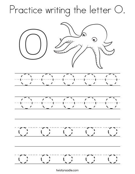 Practice Writing The Letter O Coloring Page
