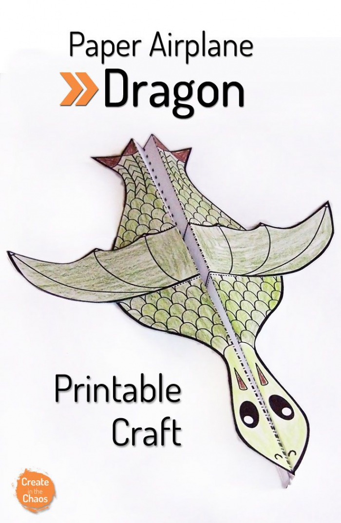 Printable Flying Dragon Craft