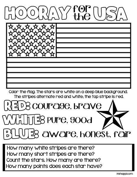 Red  White   Blue Usa Colors Meaning Free Printables