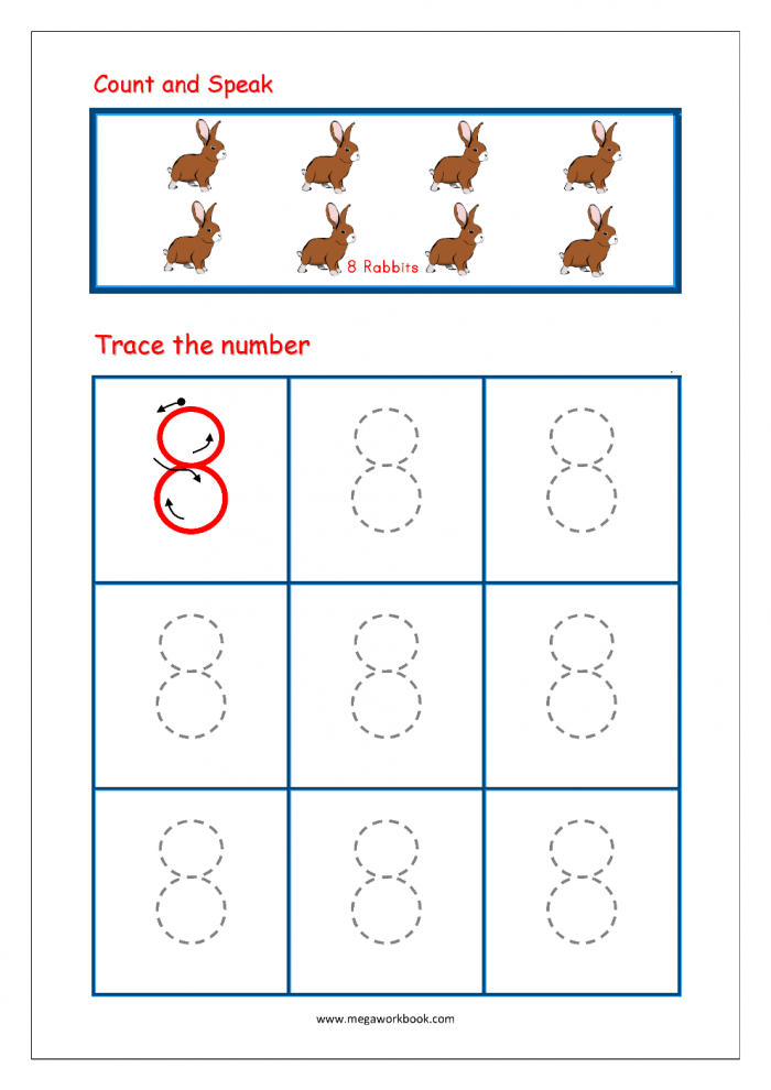 Tracing Numbers  Worksheets