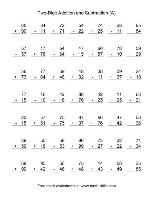 Free Printable Mixed Addition And Subtraction With Regrouping Worksheets