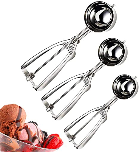 Amazoncom Cookie Scoop Set  Pcs Stainless Steel Ice Cream Scoop