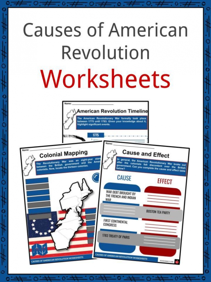 Causes Of The American Revolution Facts   Worksheets For Kids