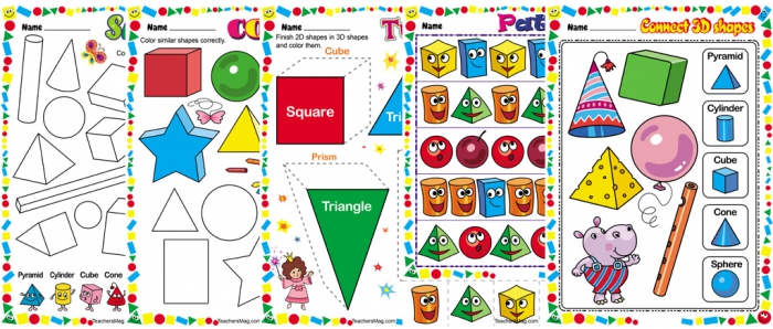 D Shape Worksheets For Use In Preschool Teachersmagcom