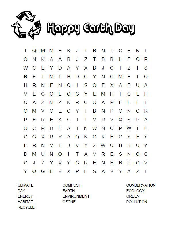 Earth Day Word Search