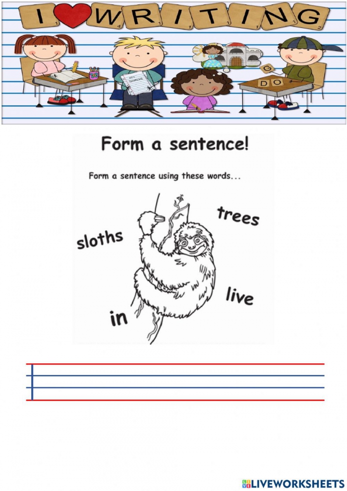 Forming Sentences Worksheet