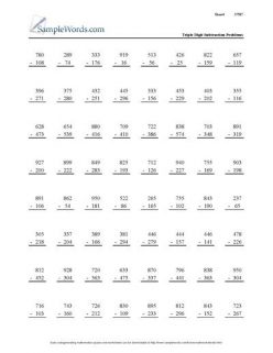 Addition And Subtraction Practice