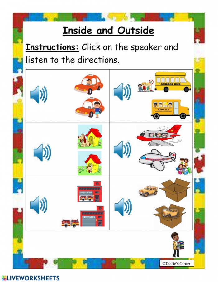 Inside And Outside Worksheet