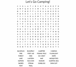 Let Go Camping: Word Search