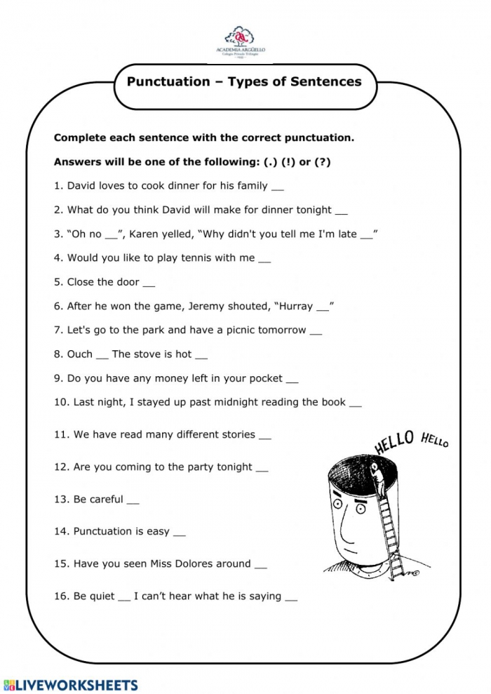Punctuation Exercise