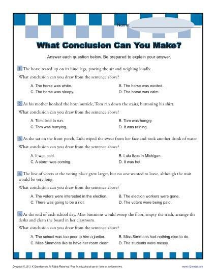 What Conclusion Can You Make