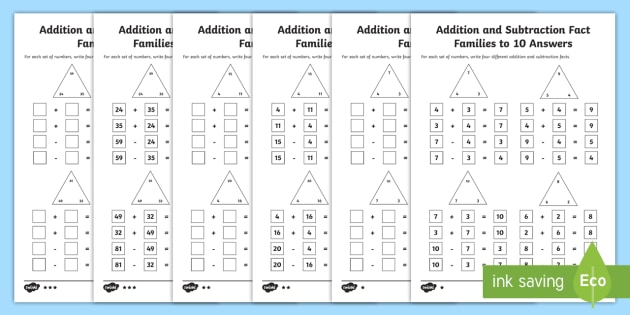Addition Subtraction Worksheets