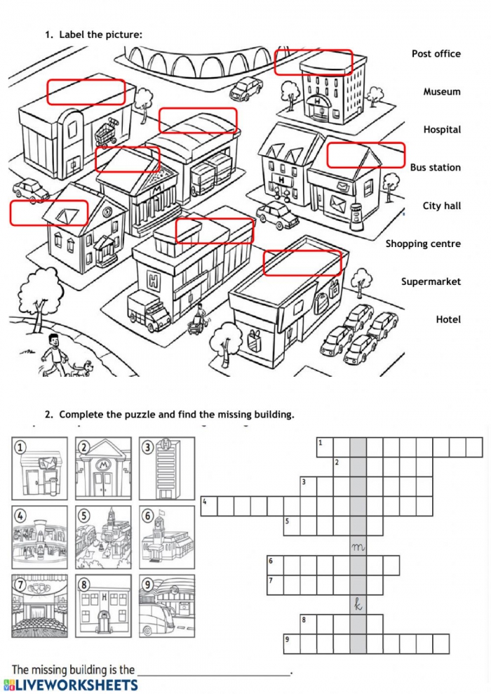 City Places Interactive Worksheet