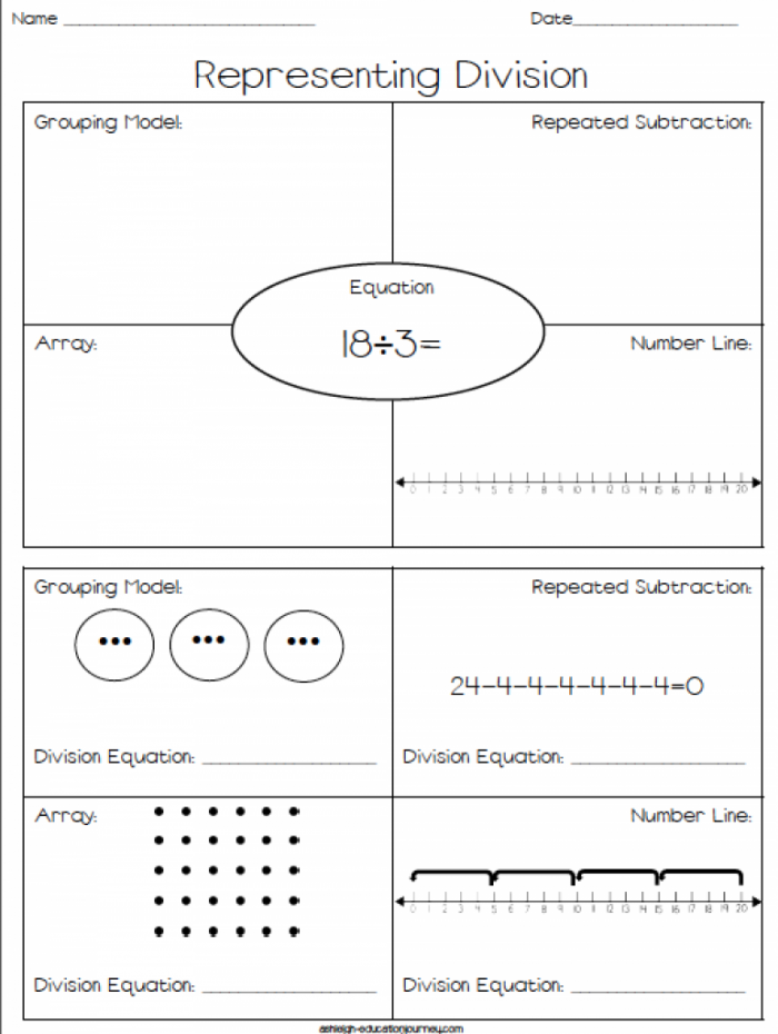 Division Arrays For Division Part One Worksheets