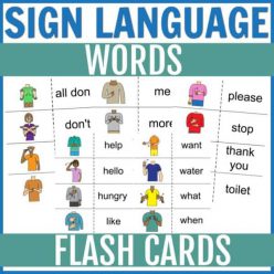 Sign Language Flash Cards: A Thru F
