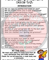 Informational Writing Strong Support Worksheets