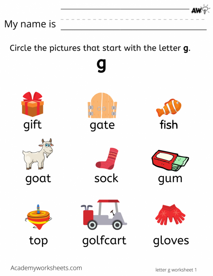 Learn Letter G G